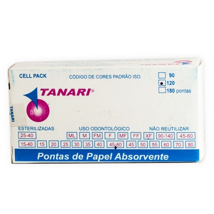 Pontas De Papel Esteril Cell Pack 45-80 C/120 - Tanari