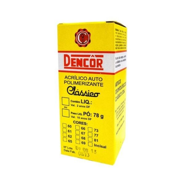 Resina Acrilica Dencor 78g 62 - Classico