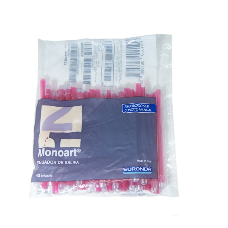 Sugador Descartável Monoart Rosa - Euronda