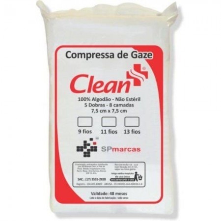 Compressa De Gaze 11 Fios - Clean