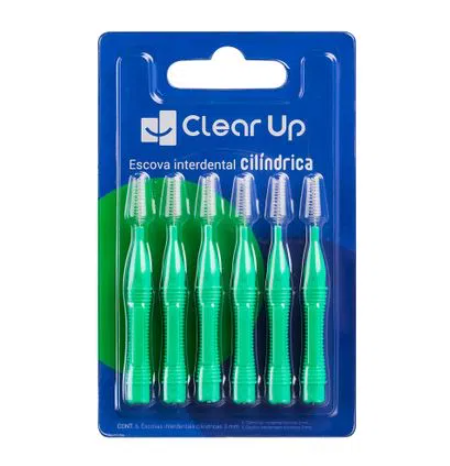 Escova Interdental Cilíndrica C/6 HC600 Clear Up - Multilaser Saúde 