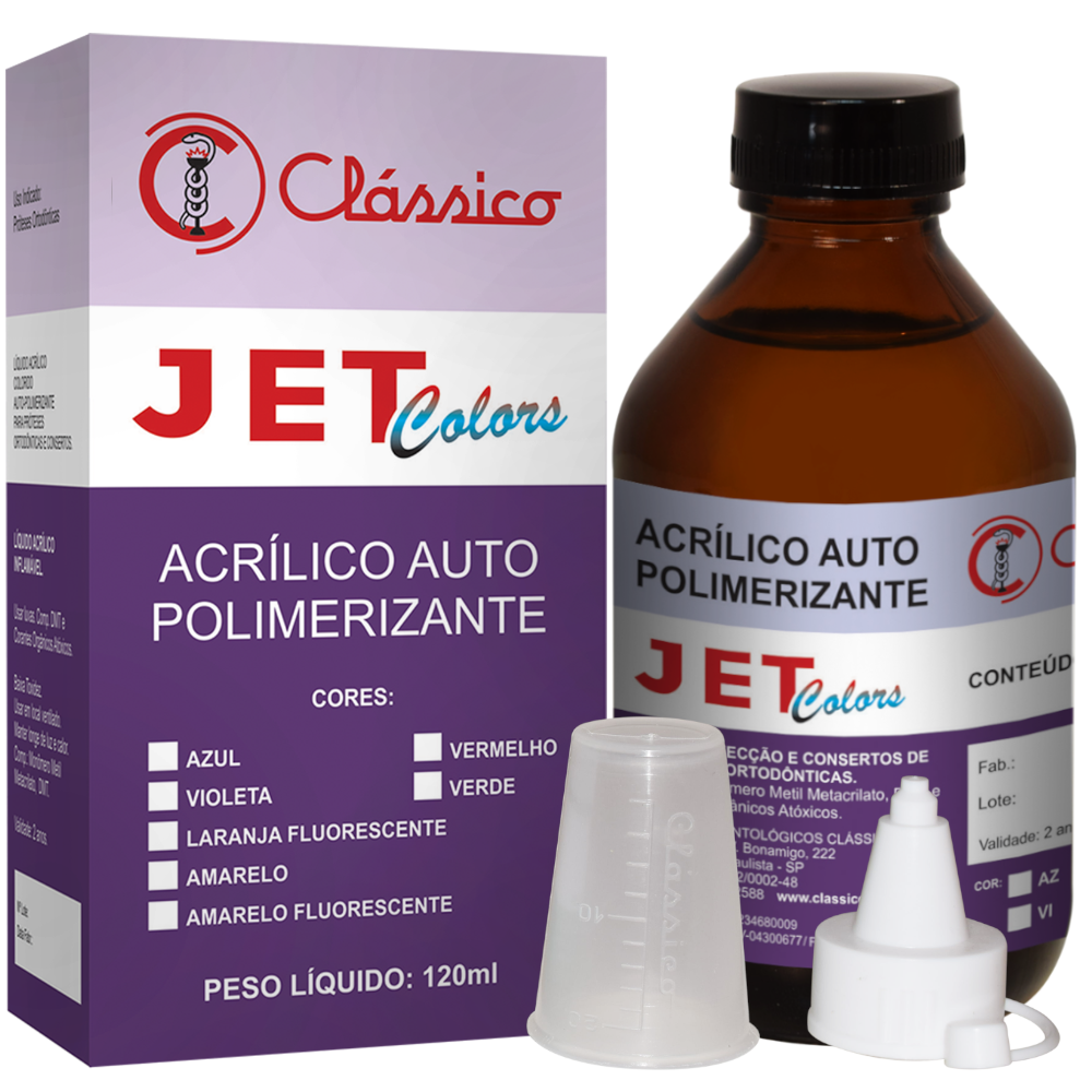 Liquido Acrilico Auto Jet Colors Az 120ml - Classico