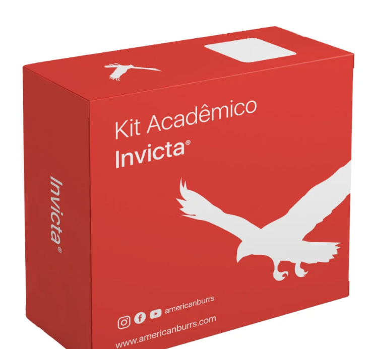 Kit Invicta Dentistica Preparos Unoeste 16299 - American Burrs