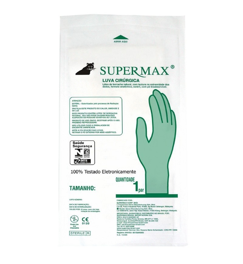 Luva Esteril 7,5 - Supermax
