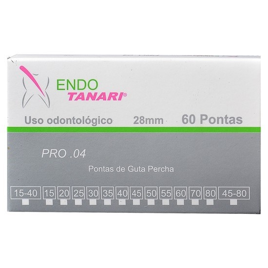 Gutta Percha Calibrada Pro .04 15-40 C/ 60 Unidades - Tanari