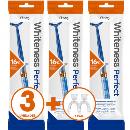 Clareador 16% FGM (3un) + Moldeira