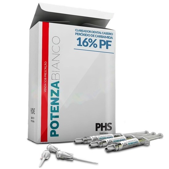 Clareador Potenza Bianco PF 16% Com 3 Seringas  - PHS