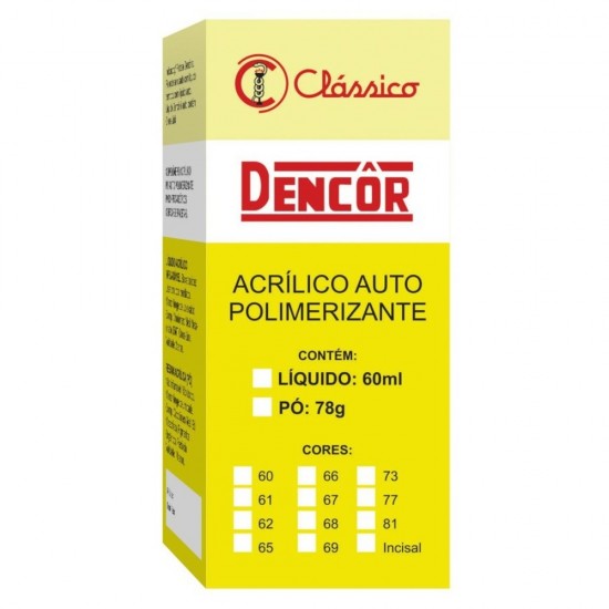 Resina Acrilica Dencor 60ml - Classico