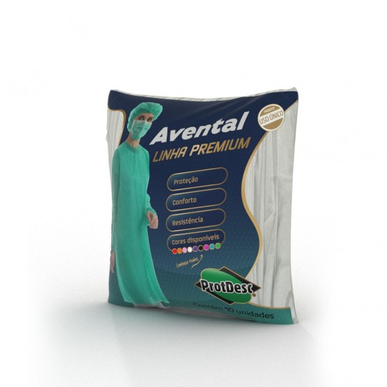 Avental Descartável 40GM2 Branco C/ 10 - Protdesc