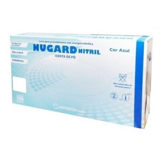 Luva Nitrilica Azul Grande - Nugard