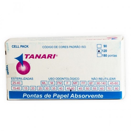 Pontas De Papel Esteril Cell Pack 45-80 C/120 - Tanari