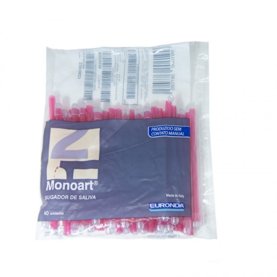 Sugador Descartável Monoart Rosa - Euronda