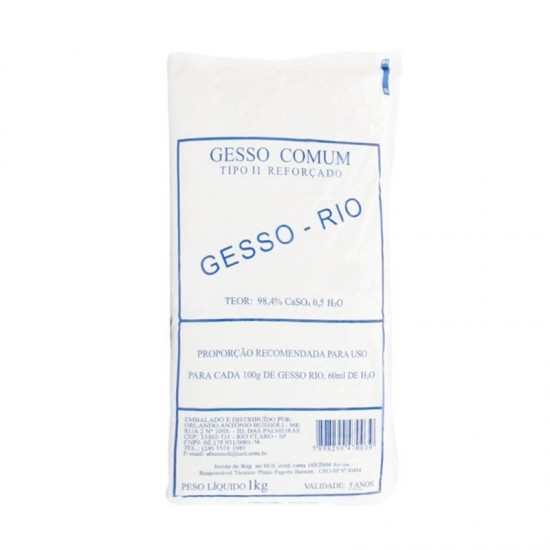 Gesso Comum Tipo Ii 1kg - Rio