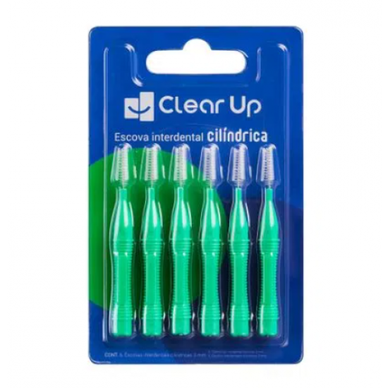 Escova Interdental Cilíndrica C/6 HC600 Clear Up - Multilaser Saúde 