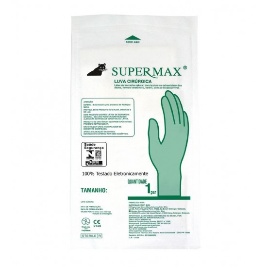 Luva Esteril 6,5 - Supermax